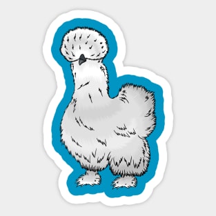 Silkie chicken cartoon illustration Sticker